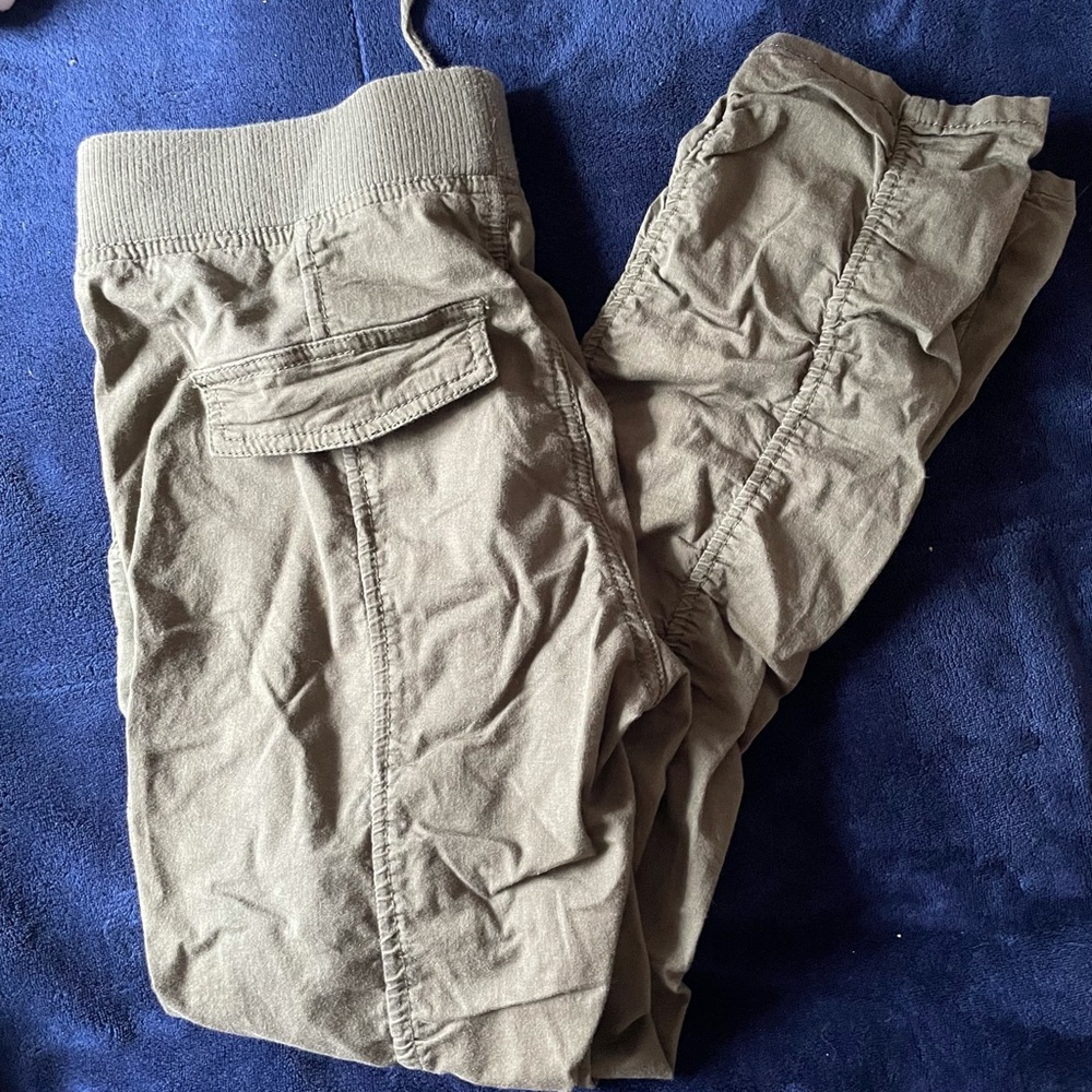 Olive Green Scrunched Cargo Pant